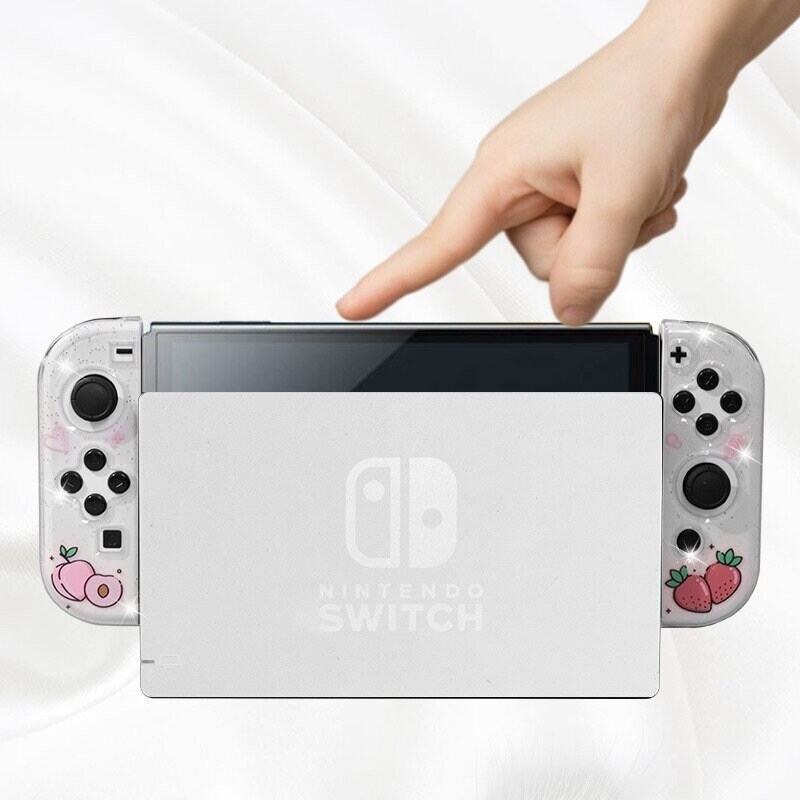 Oled Switch Case - Nintendo Switch Oled Glitter Transparent Shell - H…