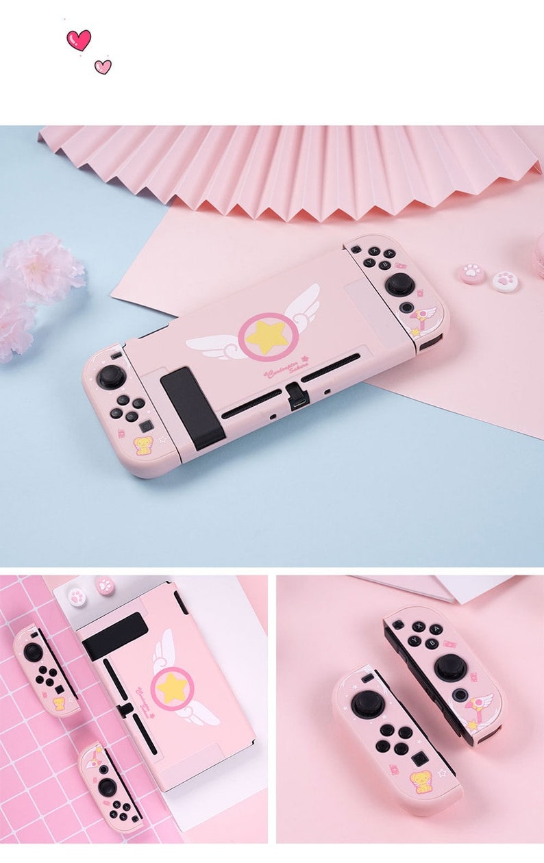 Girly Pink Protective Case for Nintendo Switch Full Controller Etsy