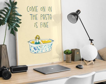 Vintage Corningware Casseruola Stampa Cucina Decor Art Mac e formaggio Poster Cucina Umorismo Stampa digitale per cucina