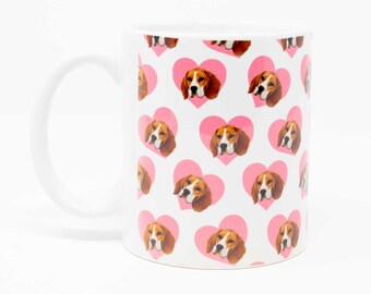 CUSTOM heart pet mug | dog valentine's mug | cat mug | dog face mug | cat face mug | personalized mug | cheap mug | cute mug |
