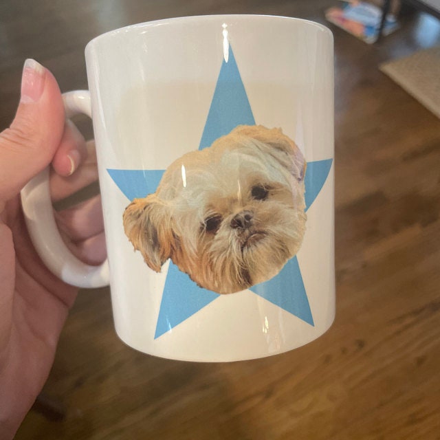 CUSTOM PET coffee mug // dog mug // cat mug // dog lover // funny gif…