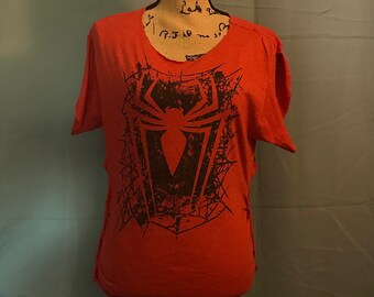 Red Spiderman Custom Woven T-Shirt