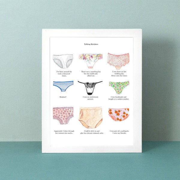 Talking Knickers Illustrated print