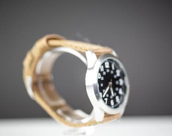 Vintage Style Military Quartz Watch Eaglemoss 40mm Case