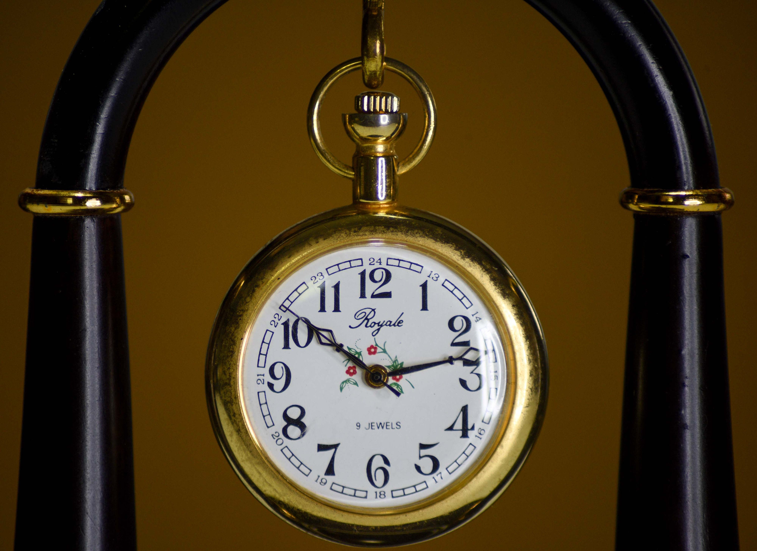 Royale 9 Jewels Mechanical Pocket Watch Etsy