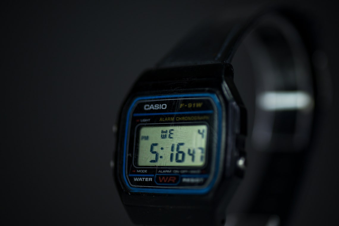 CASIO Water Resist Alarm Chronograph Vintage Wrist Watch | Etsy