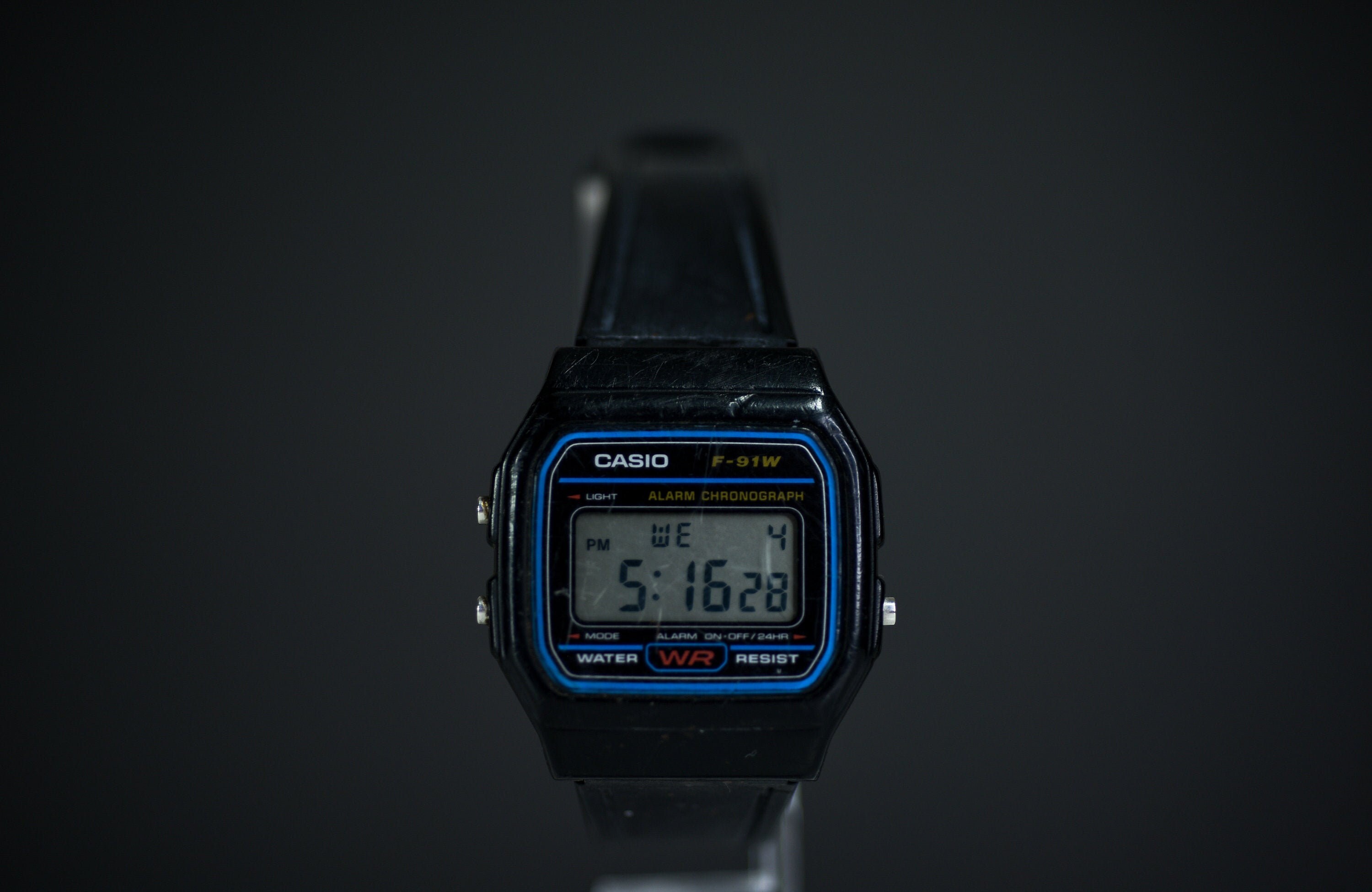 CASIO Water Resist Alarm Chronograph Vintage Wrist Watch Etsy