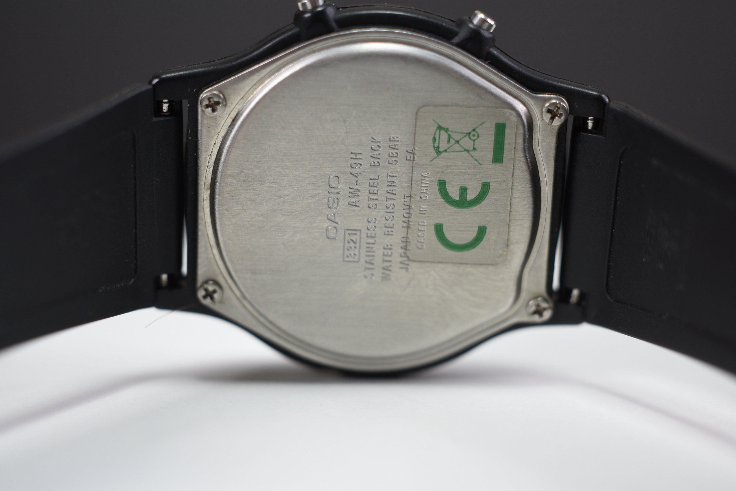 Casio stainless steel back water resistant 5bar on sale