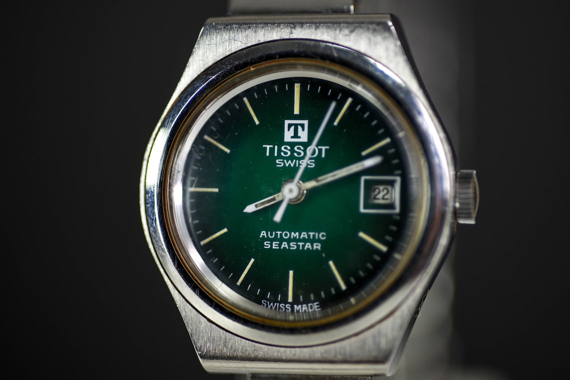 Tissot Seastar Green Dial 38mm Automatic Ladies Jewellery - Etsy UK