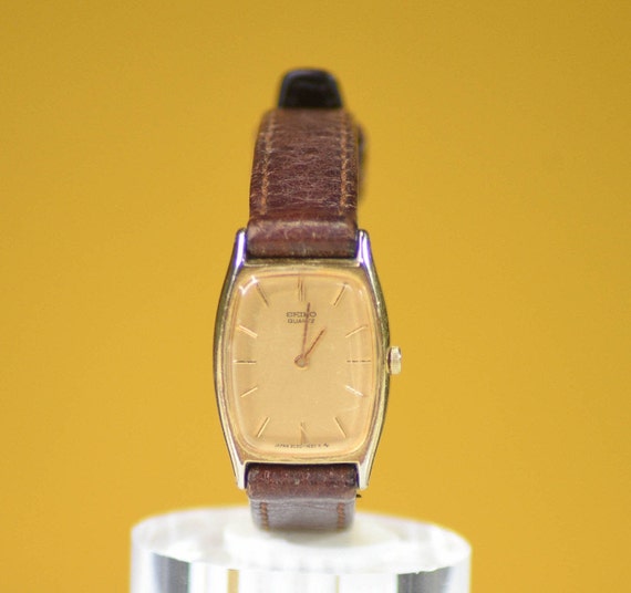 Seiko Watches Seiko Ladies Brown Leather Watch Qua