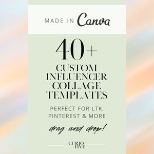 Custom Collage Canva Templates for Influencers Custom LTK Templates Custom Influencer Collage Templates image 1
