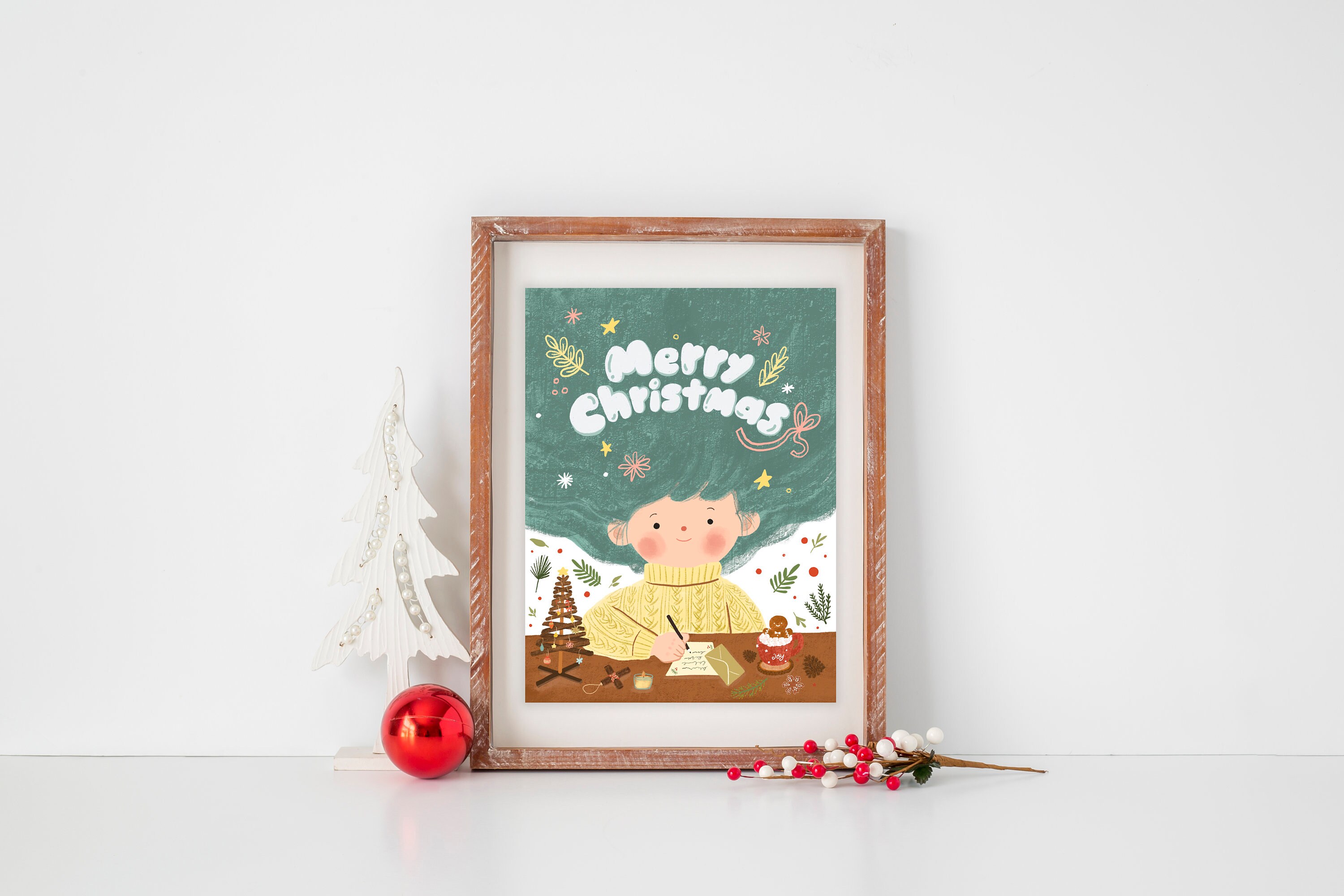 Christmas wall art Christmas wall print Christmas | Etsy