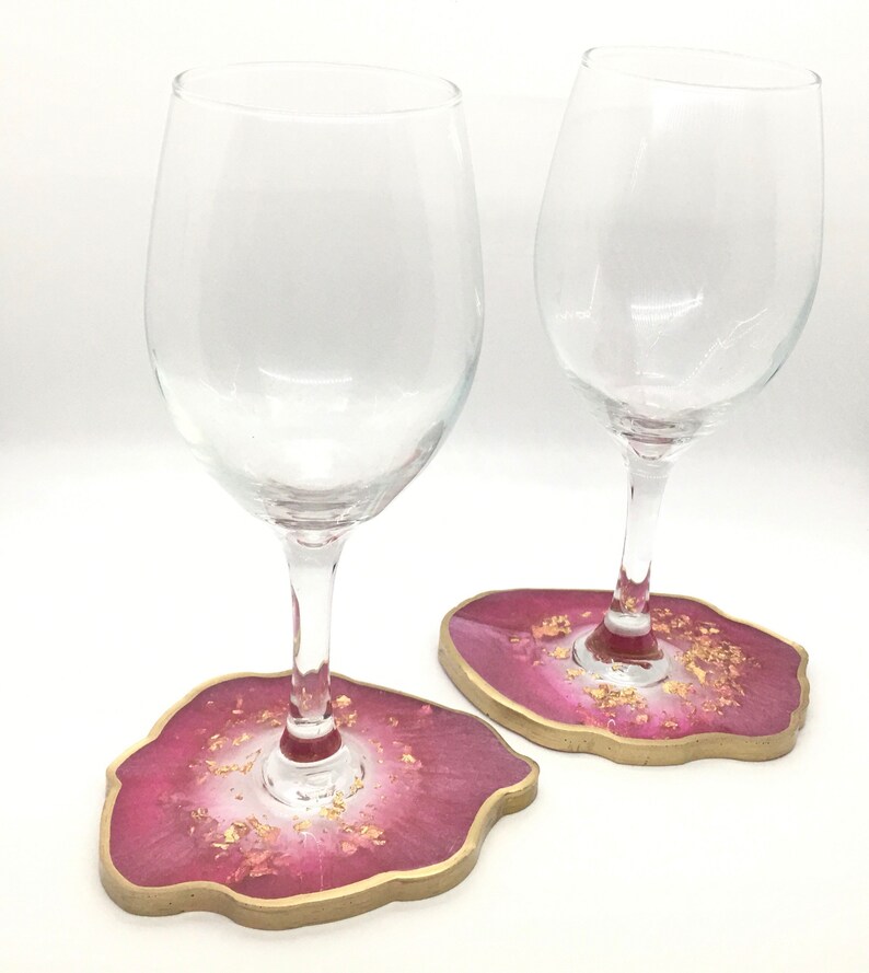 Coaster Wine Glass Coaster/custom Resin Wine Glass Etsy