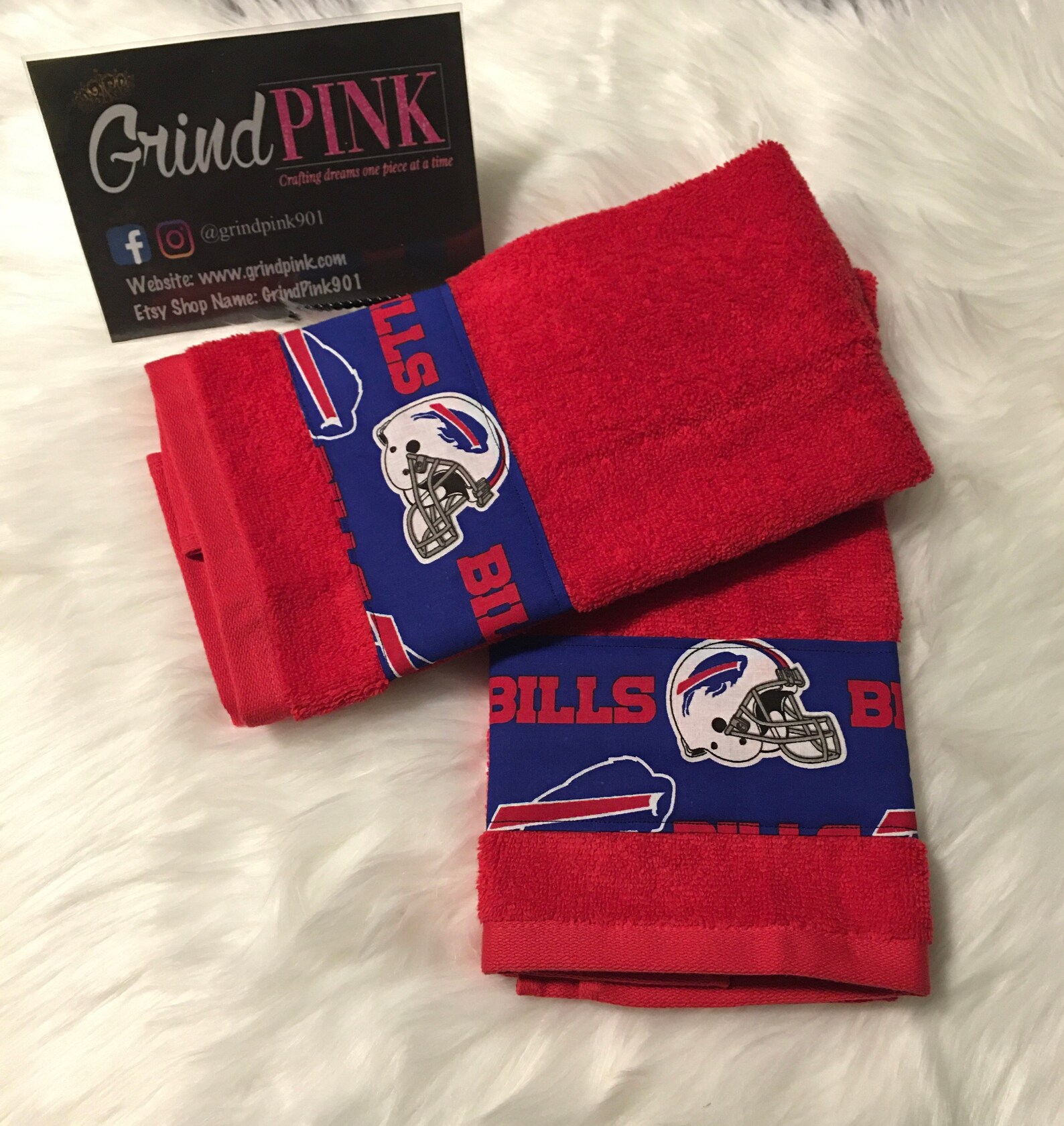 Buffalo Bills Hand Towel Set/Buffalo Bills Dish Towel/Buffalo | Etsy
