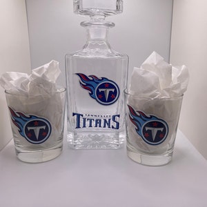 Ensemble personnalisé de whisky Tennessee, articles de bar Titans pour Man des cavernes, ensemble de carafes à whisky, cadeau de football