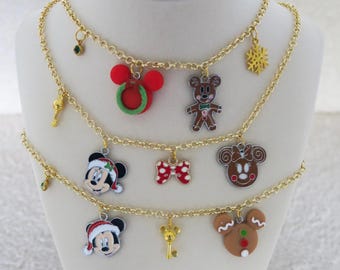 Disney Christmas Charm Necklace