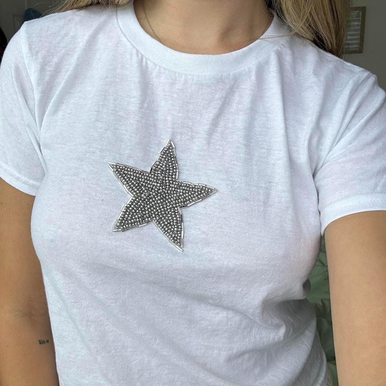 Beaded Star Baby Tee - Etsy
