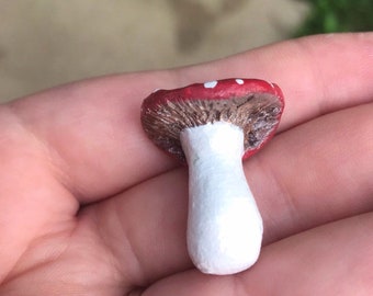 Mini Amanita Mushroom Pendant