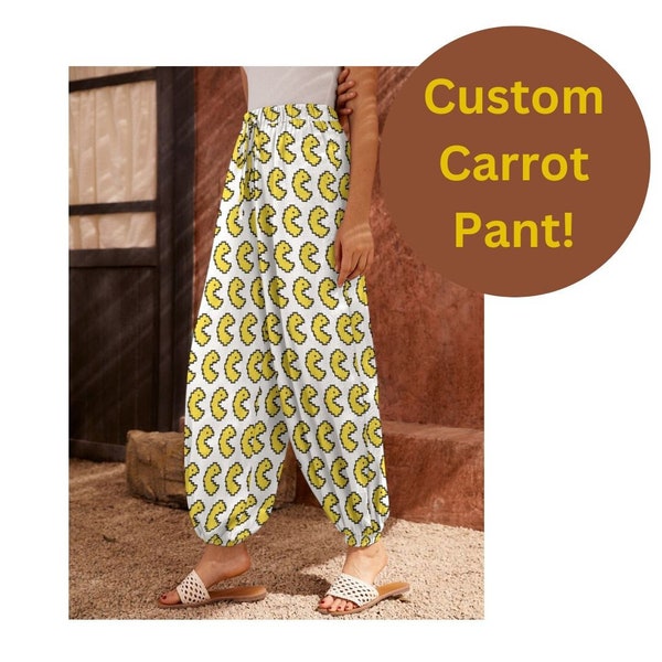 Customized Carrot Pants, Custom Pants, Baggy Pants, Loose Pants, Loose Fitting Pants, Casual Pants, Personalized Pants, Carrot Pants