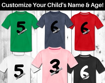 Kids Birthday Shirt, Birthday boy, Birthday girl, Kid's Custom Tee, Custom birthday shirt, Personalized Shirt, Child's birthday gift