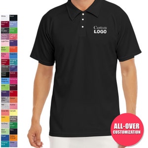Custom Polo Shirt For Men and Women, Personalized All-Over Design, Your Own Logo, Design Team Church School Company