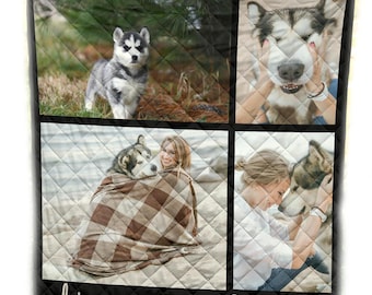 Trapunta con foto personalizzata, trapunta con foto, trapunta con memoria, trapunta per cani, mamma cane, regalo per amante dei cani, regalo per mamma cane, coperta trapunta, trapunta con nome personalizzato, personalizzata
