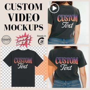 Custom Video Mockup for Shirts | T-Shirt & Sweatshirt Video | 9x16 and 1x1 | Fast 24h Delivery | PNG Background Removal