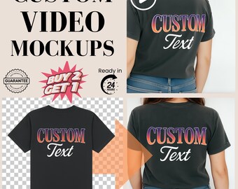 Custom Video Mockup for Shirts | T-Shirt & Sweatshirt Video | 9x16 and 1x1 | Fast 24h Delivery | PNG Background Removal