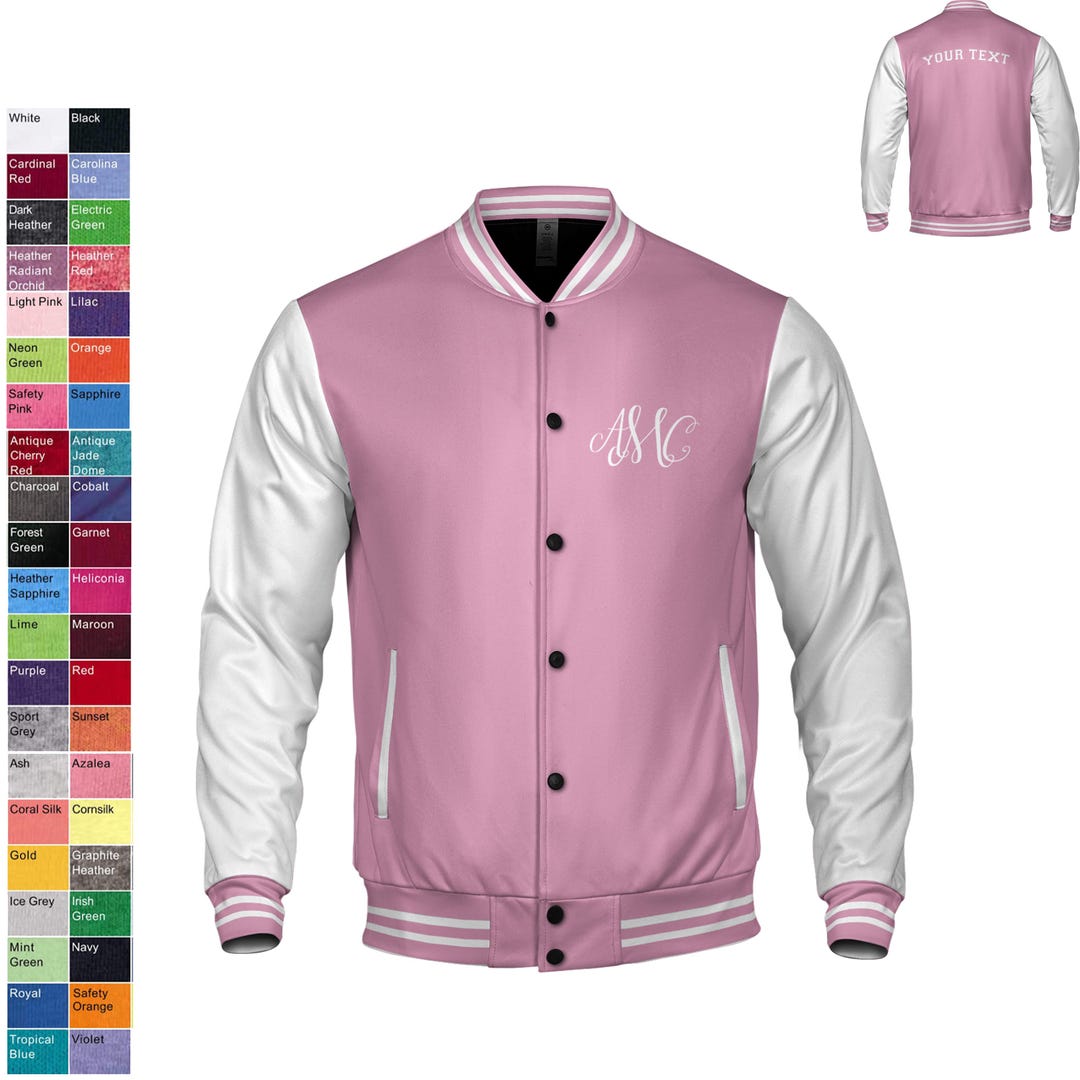 Custom Women's Varsity Jacket - All-season Light Weight, Adult Unisex ...