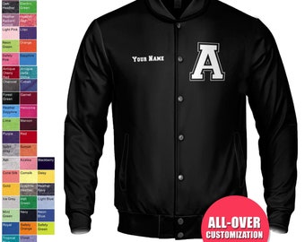 Custom Varsity Jacket - All-Season Light Weight, Adult Unisex Bomber jacket,Bomber,Varsity,Coat,Customized jacket,Wedding,Bride jacket,Team,