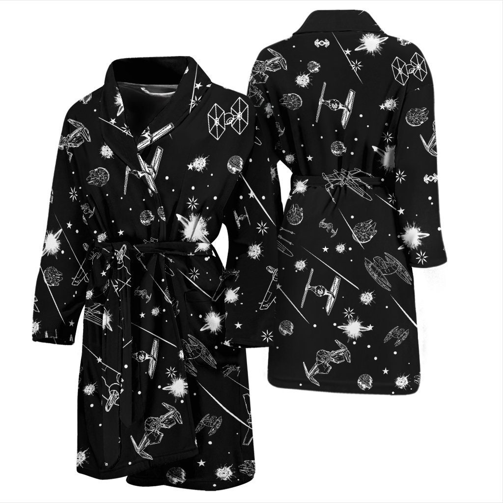 MENS BATHROBE HOODED Dressing Gown Robe Star Wars Darth Vader Galactic  Empire UK £10.00 - PicClick UK