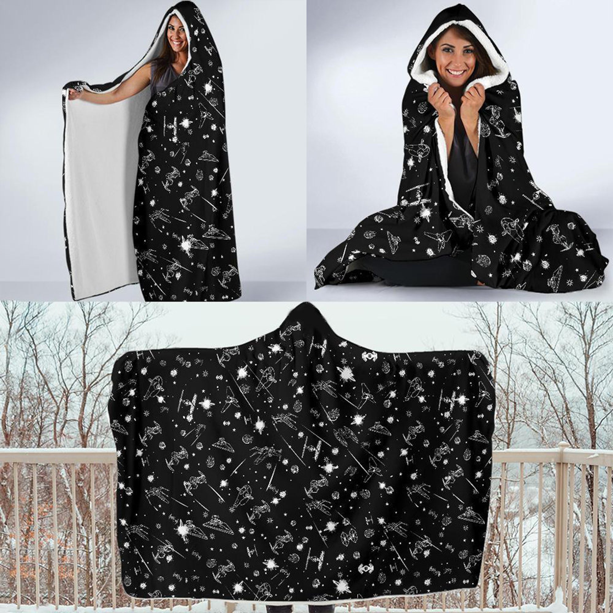 Sherpa Hooded Star Blanket