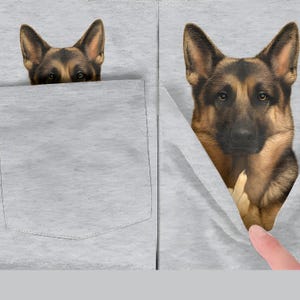 Dog Mom Shirt Custom Pet Pocket Tee Funny Dog Face Shirt for Dog Lover Gift Dog Dad Shirt Personalized Pet Shirt