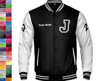Chaqueta universitaria personalizada: chaqueta ligera para todas las estaciones, chaqueta bomber unisex para adultos, chaqueta bomber, universitaria, abrigo, chaqueta personalizada, boda, chaqueta de novia, equipo,