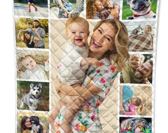 Trapunta fotografica 3D personalizzata, trapunta fotografica, trapunta con memoria, trapunta per cani, mamma cane, regalo per amante dei cani, regalo per mamma cane, coperta, trapunta con nome personalizzato, personalizzata
