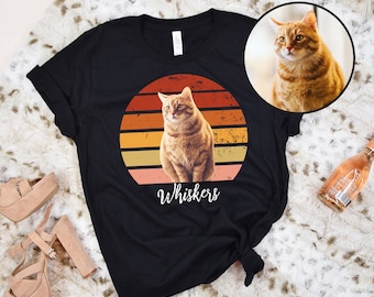 Presente do proprietário do gato, camisa vintage personalizada do gato, camisa personalizada do gato, presente do amante do gato, gato personalizado, camiseta do pai do gato, camiseta da mãe do gato, animal de estimação personalizado