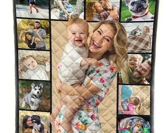 Trapunta fotografica 3D personalizzata, trapunta fotografica, trapunta con memoria, trapunta per cani, mamma cane, regalo per amante dei cani, regalo per mamma cane, coperta, trapunta con nome personalizzato, personalizzata
