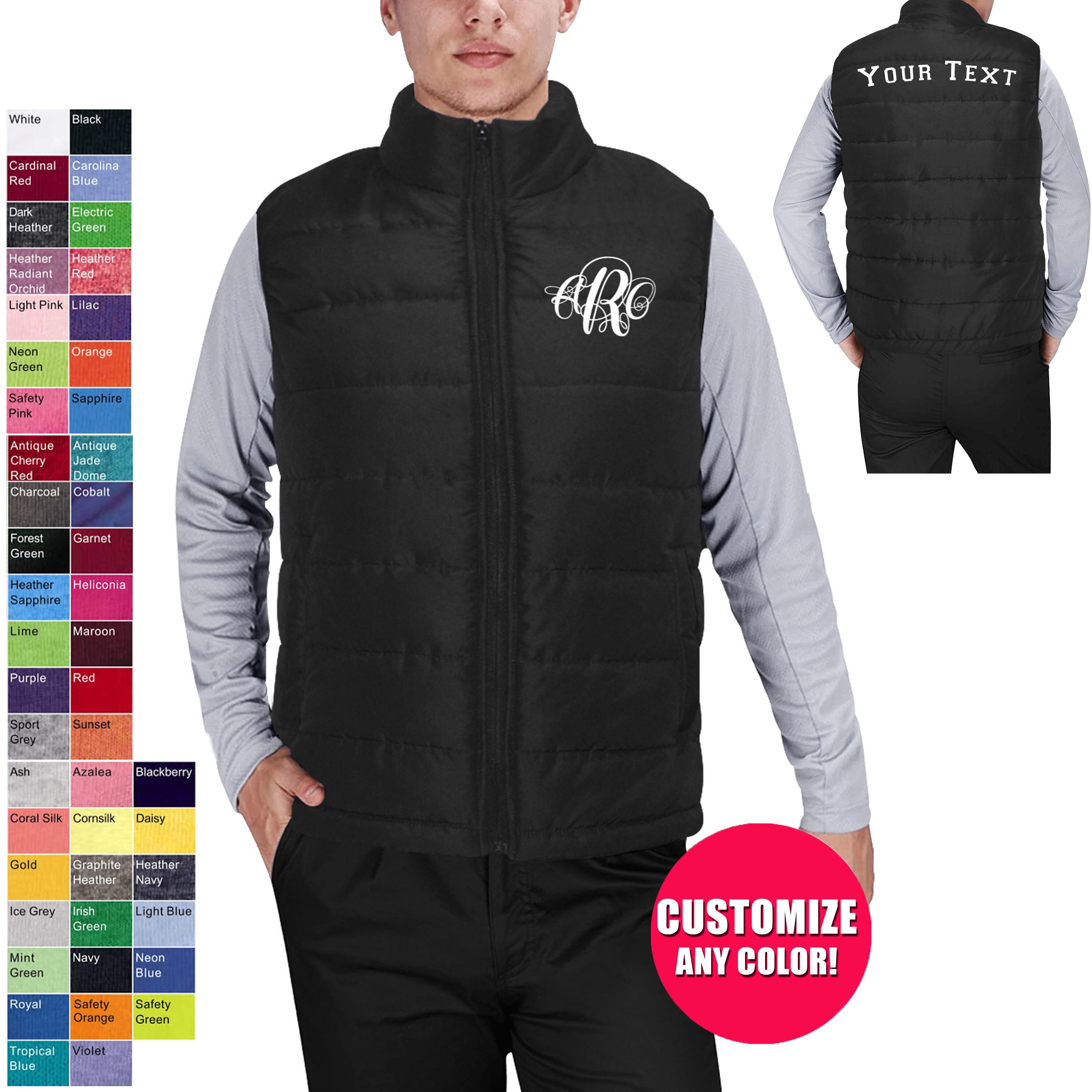 Black Monogram Puffer Vest