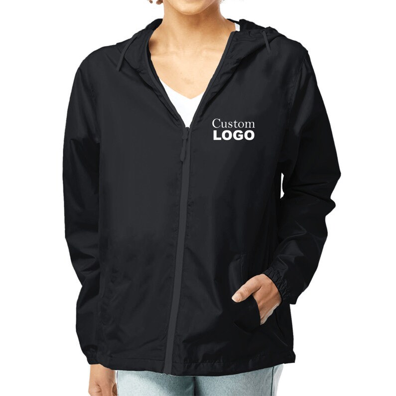 Custom Windbreaker, Zipper Jacket, Unisex Lightweight Windbreaker Full-Zip Jacket