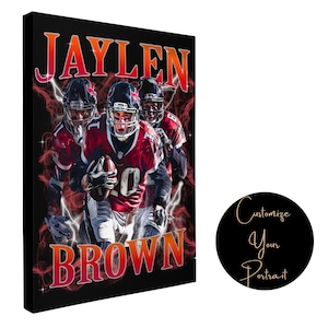 Create Your Custom Sports Posters Canvas Portraits, Personalized Basketball, Football, & Family Art, Add Team Number, Player Name  Photo