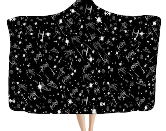 Sherpa Hooded Star Blanket – Capucha de lana acogedora y portátil con mitones 60 x 80 - Made In The USA