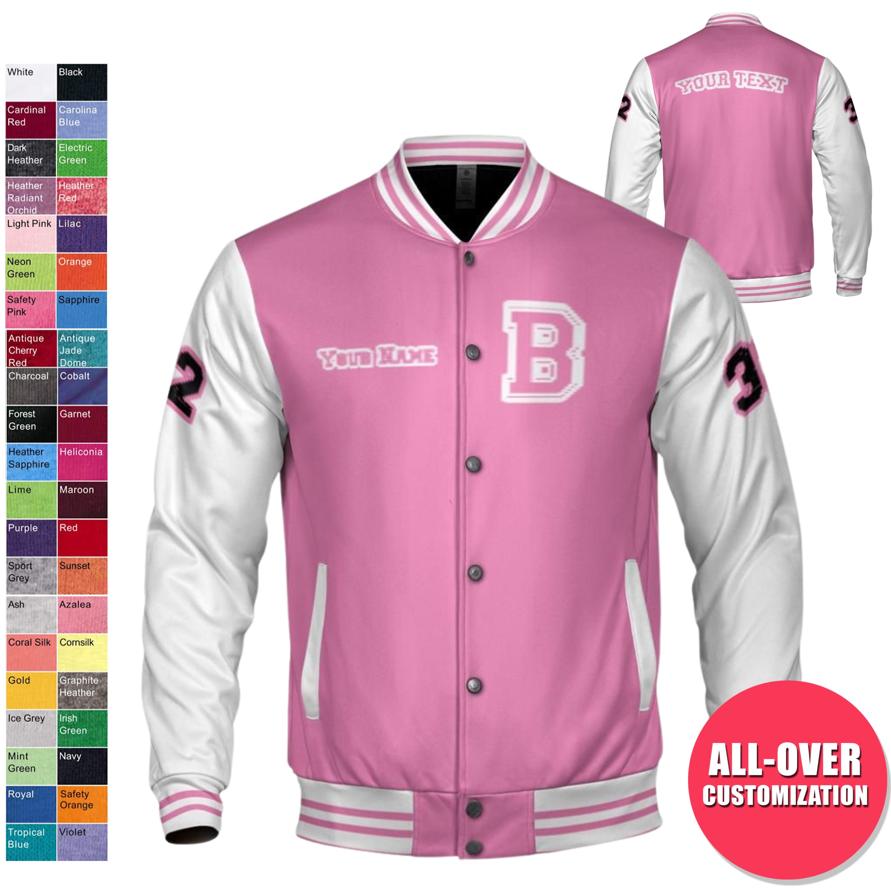 Pink Varsity Jacket Etsy Singapore
