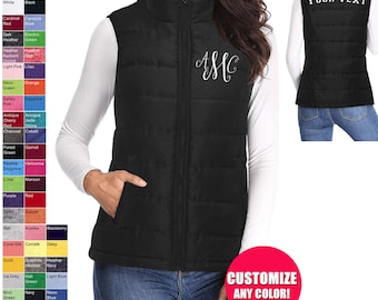 Custom Puffer Vest Jacket - Monogram Jacket,Winter Jacket, Winter Vest,Coat,Customized jacket, Organization, School jacket,Team,