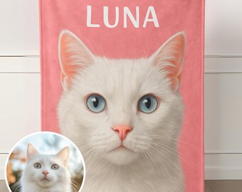 名前入りキャットブランケット パーソナライズキャットブランケット カスタムペットスロー 猫好きへのギフト 猫の飼い主のためのソフトフリースブランケット