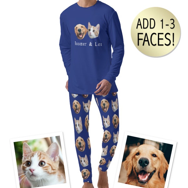 Adult Custom Face Pyjamas - Men Women, Custom dog Pajamas, Pajama Pants, Pajama Sets, Pyjama Set, Dog Lover,Lounge Pants,Custom PJs,cat pjs