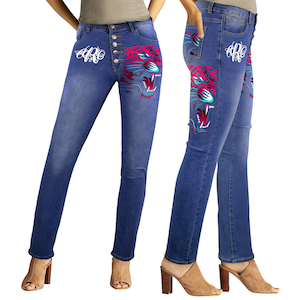Custom Women Jeans, Add Your Own Text & Images, Cotton Jeans Customized Denim, Small To 2xl, Trendy Jeans,