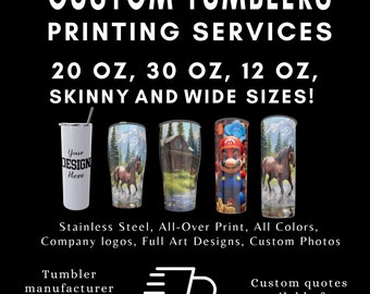 Personalized Tumbler with Straw Stainless Steel Cup 20 oz Skinny Tumbler, Custom Tumbler, Wine Tumbler, Business Logo, Church, School