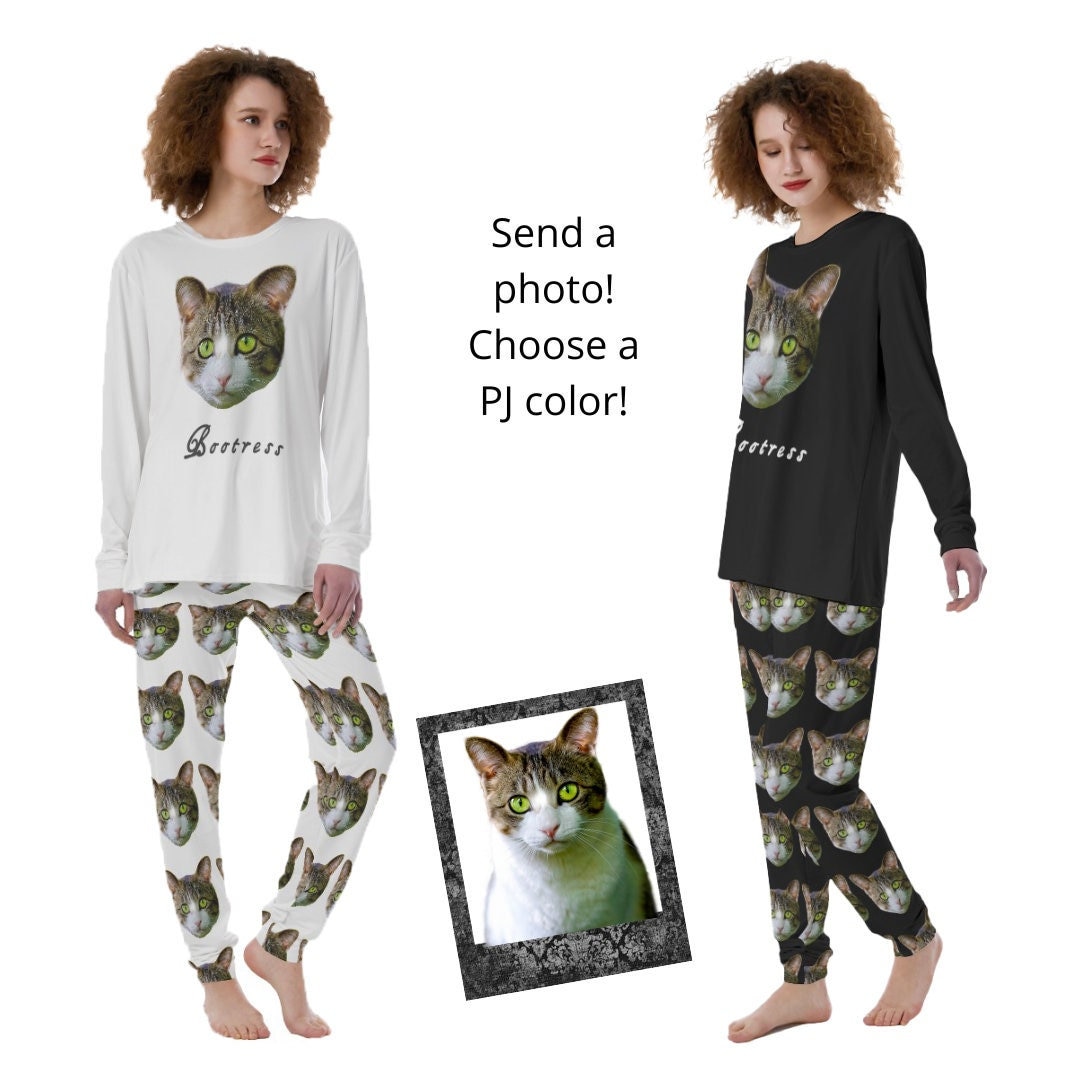 Womens Pajama Sleepwear Sets MeMoi Christmas Cat Pajama Set 