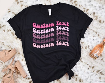 Custom Retro Shirts, 70s Shirt, Custom T-shirt, Grovy Shirt, Personalized Shirt, Custom Unisex Shirts, Custom Retro Shirt