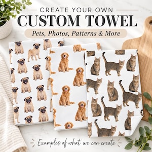 Custom Kitchen Towel, Personalized Tea Towel,  Photo Housewarming Gift